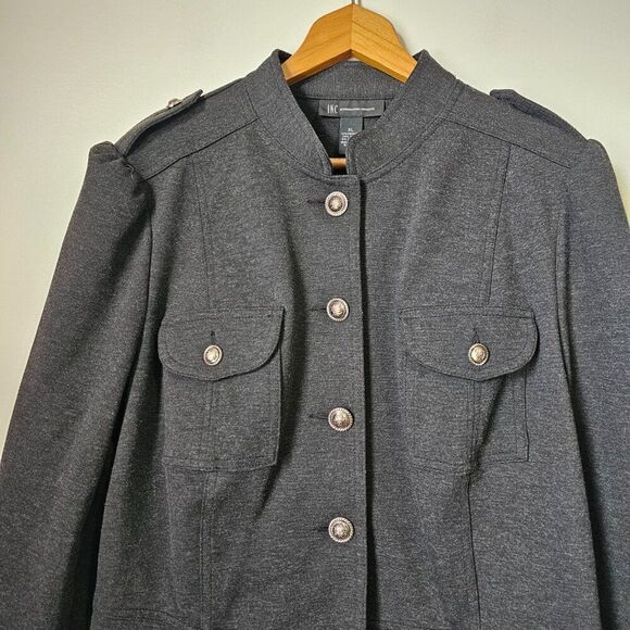 EUC INC INTERNATIONAL CONCEPTS GREY THICK MILITARY STYLE JACKET SIZE XL - Picture 3 of 15